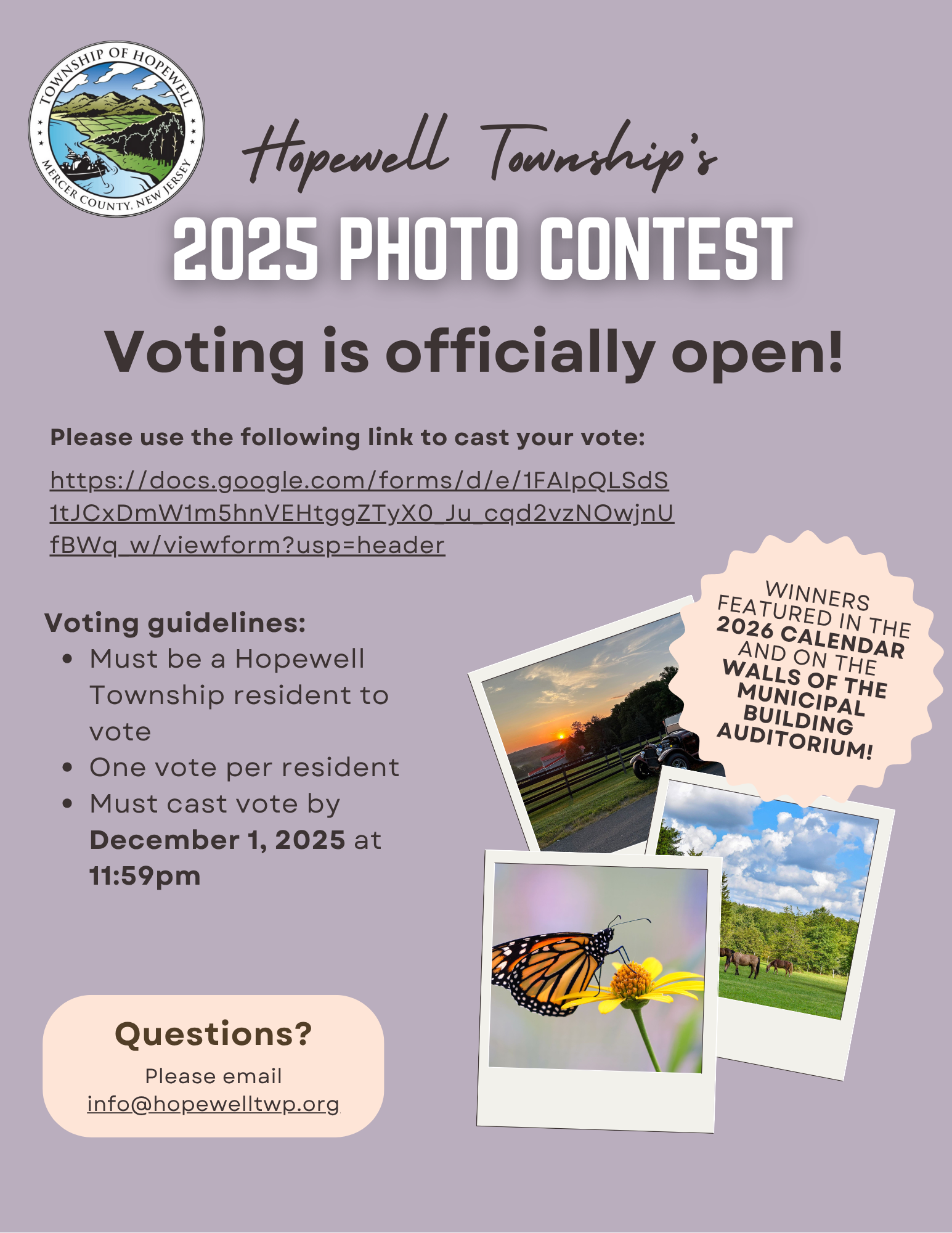 Photo Contest Voting Flyer 2025