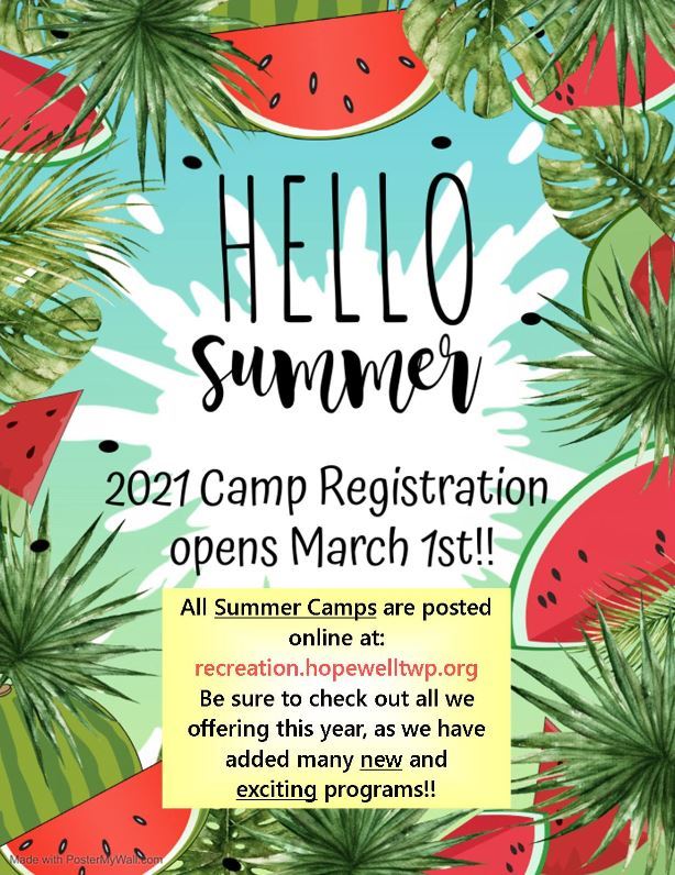 summer camp advertising flyer