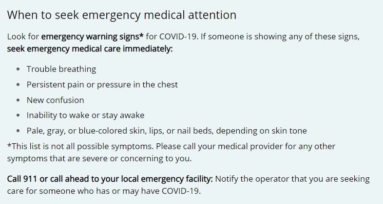 when to seek emergency medical attention