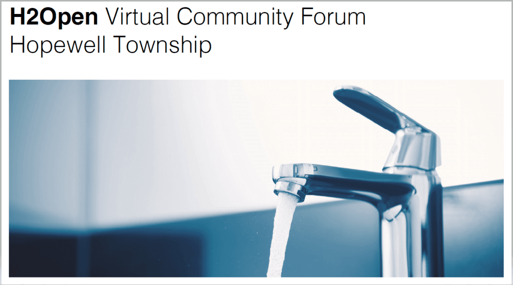 H2Open Forum image of water coming out of a faucet