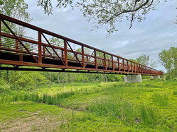 Stony Brook Pedestrian Bridge in Mercer Meadows on the Lawrence Hopewell Trail