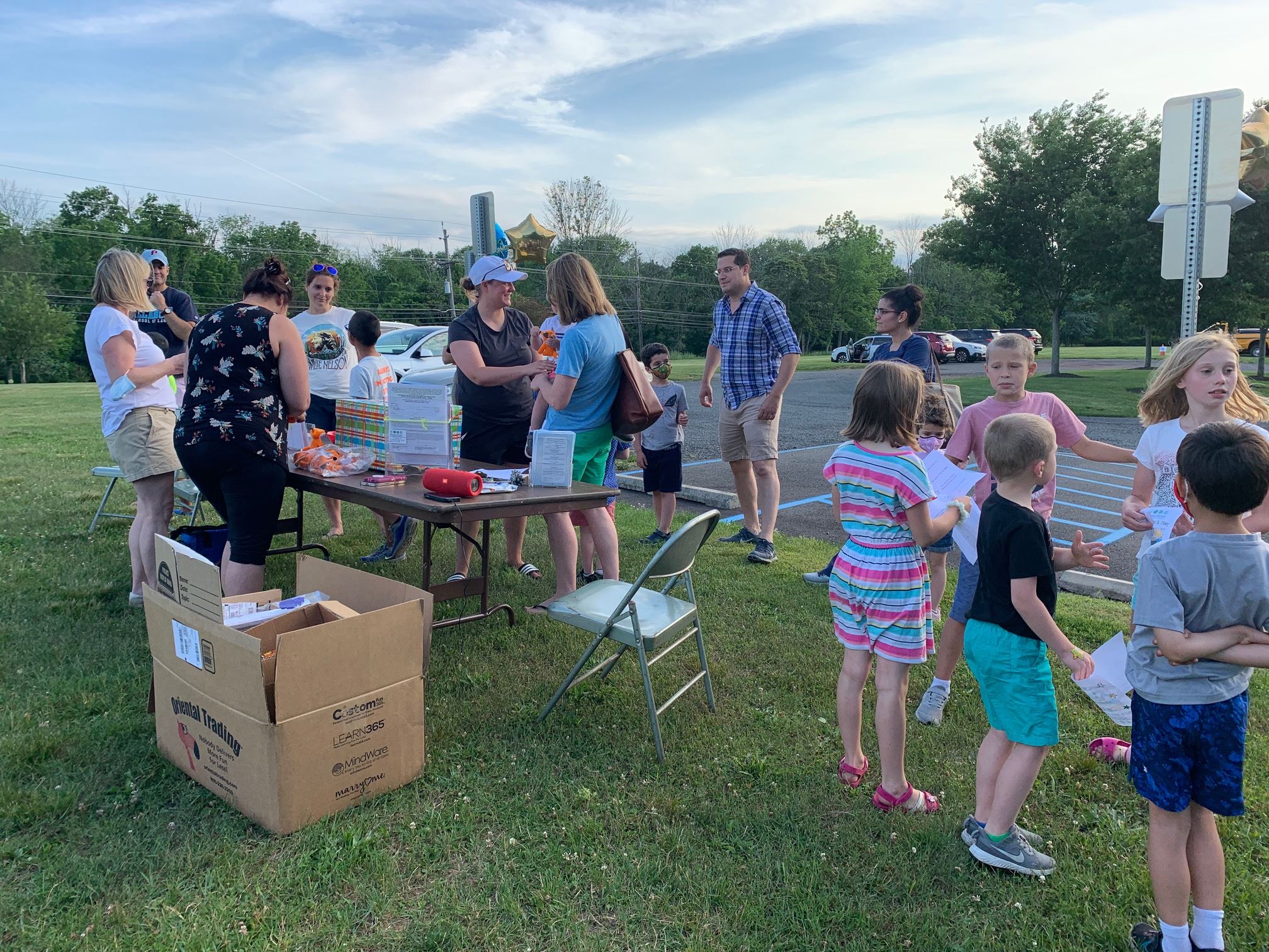Parents and Children signing in to event