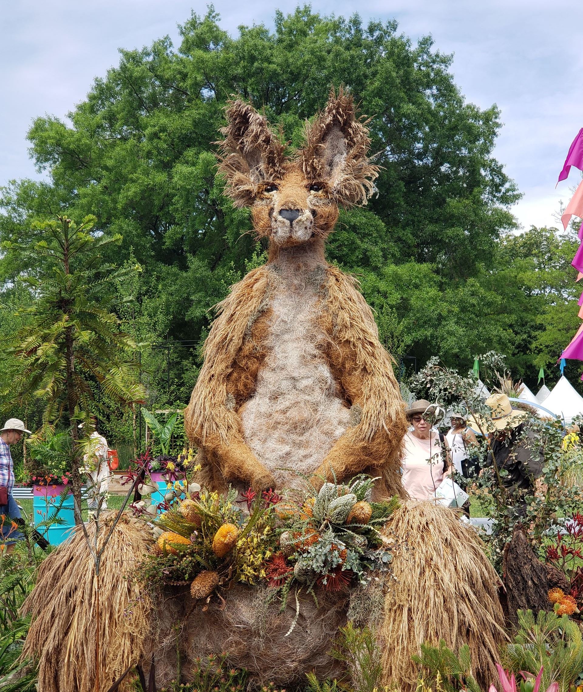kangaroo made out of hay