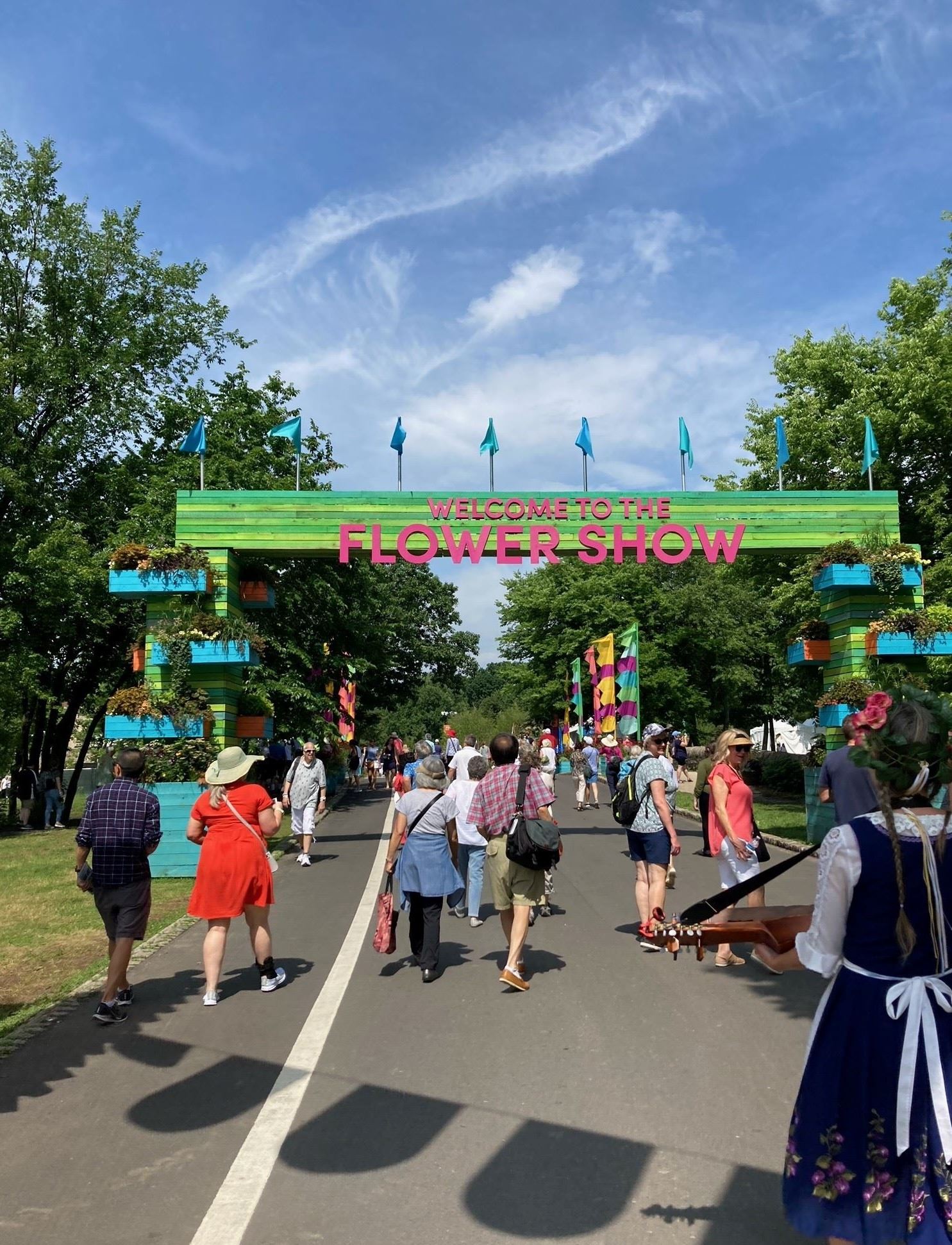 flower show entrance sign
