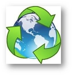 globe and recycling arrows