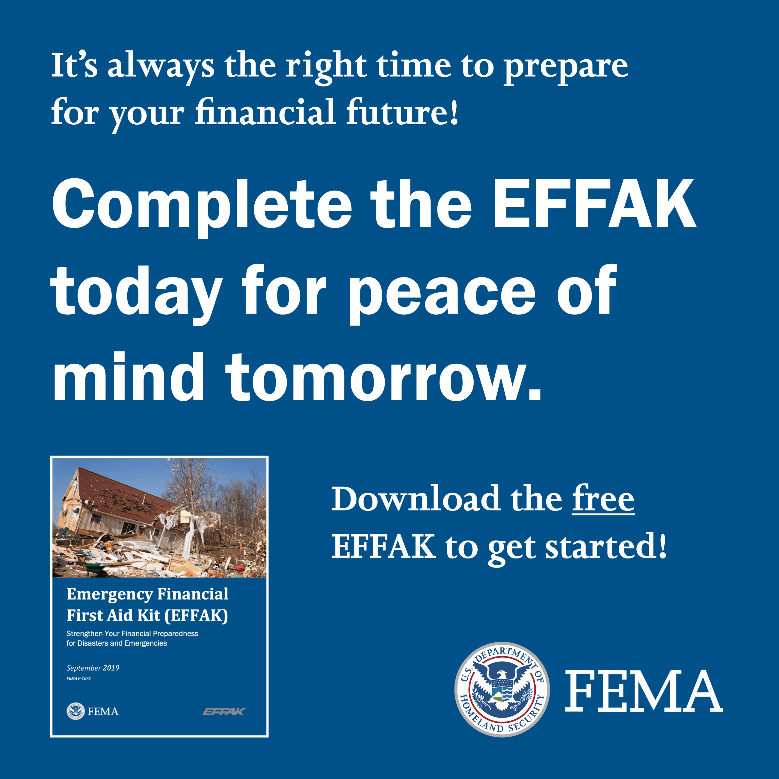 FEMA Emergency Financial first aid kit
