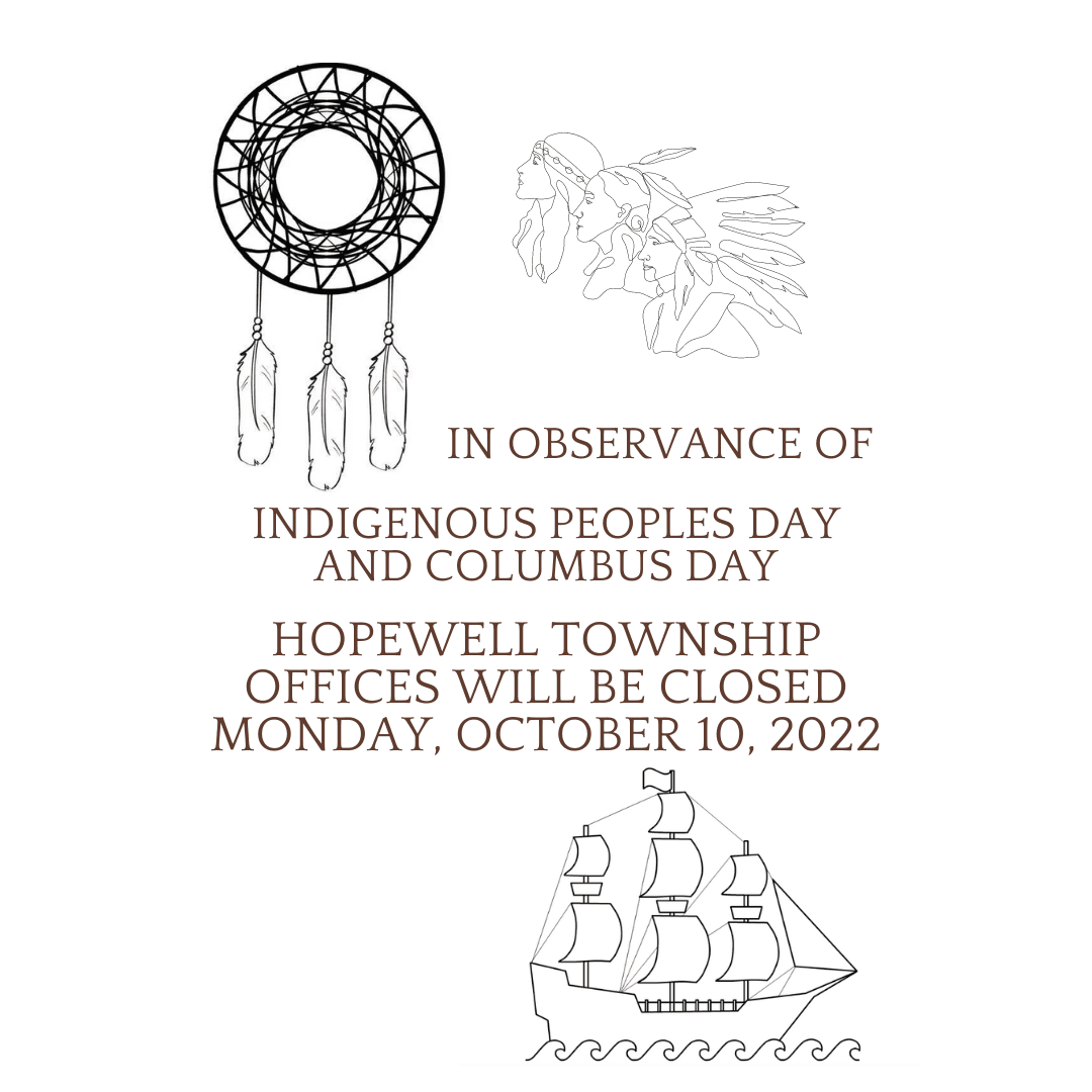 Indigenous Peoples and Columbus Day Oct 10 2022 municipal offices closed