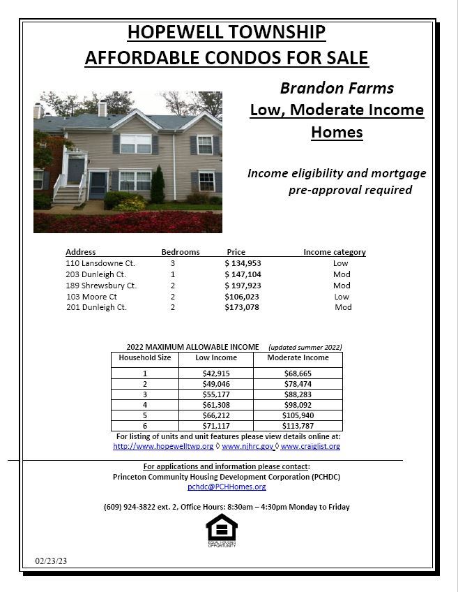 affordable housing in brandon farms for low and moderate income home buyers
