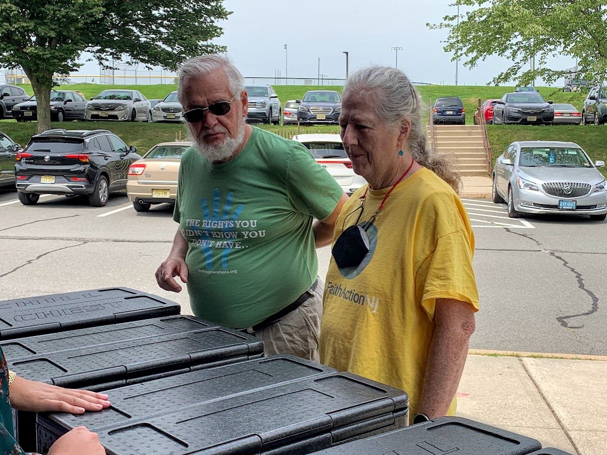 Seniors celebrating senior citizens day with ice cream