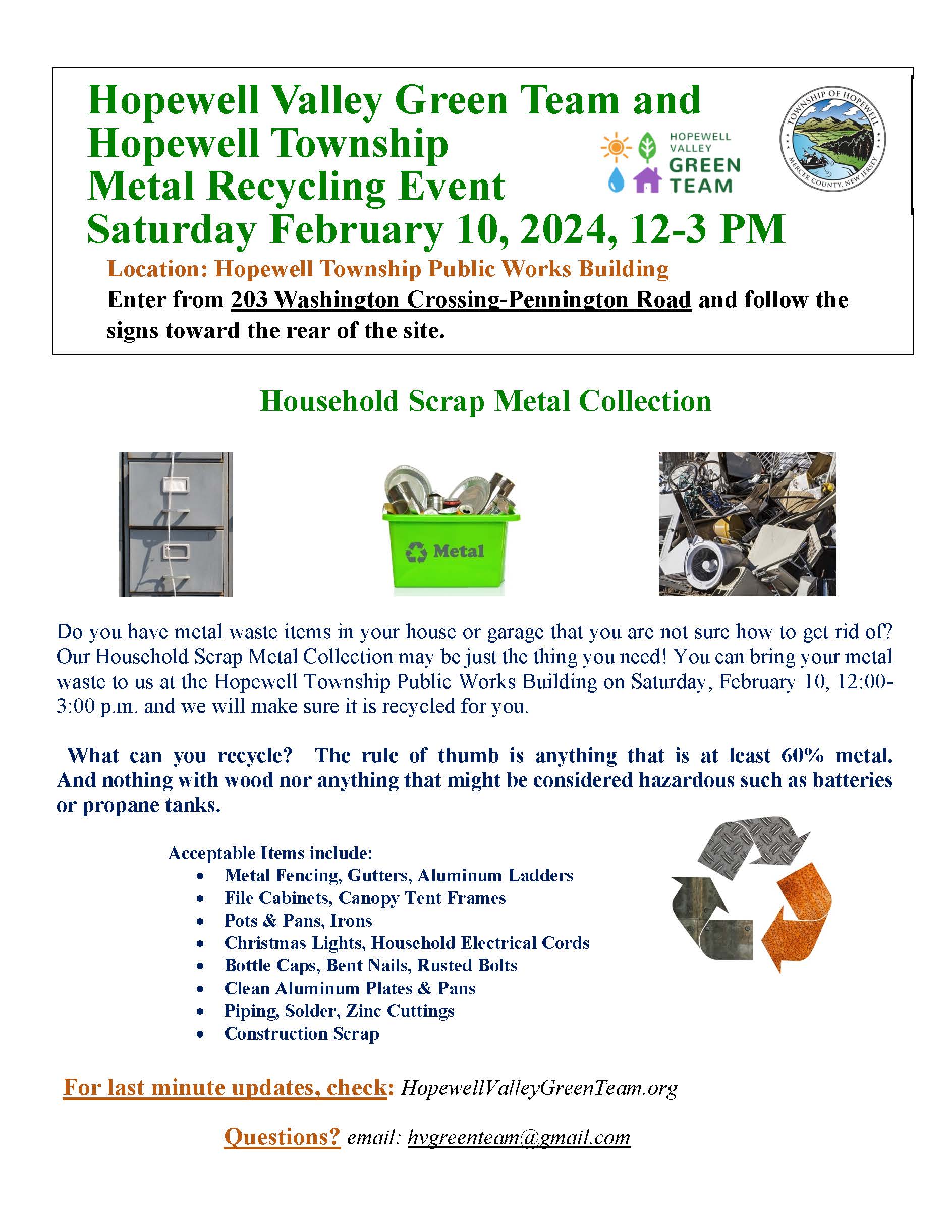HV Green Team metal Recycling Feb 2024