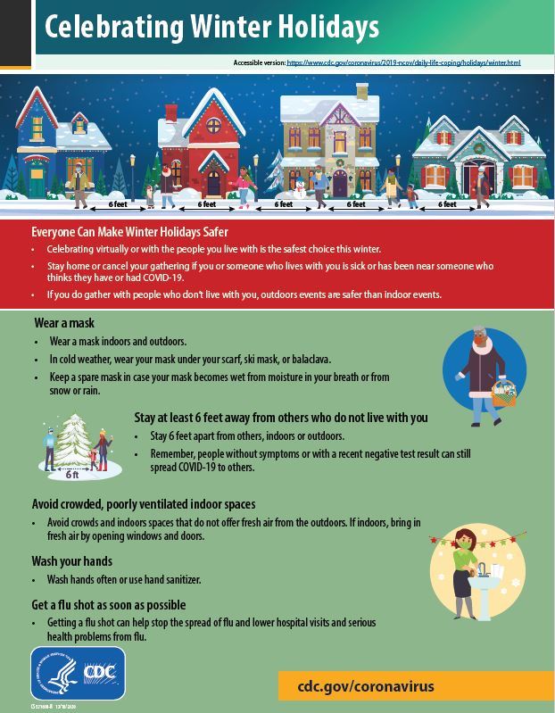 Instructions from the CDC for Covid safety over the holidays