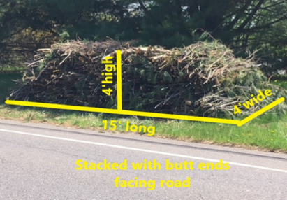 Brush Pile Guidelines with dimensions 