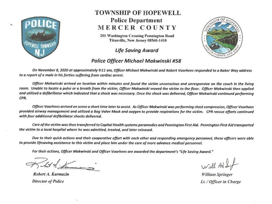 Makwinski award citation