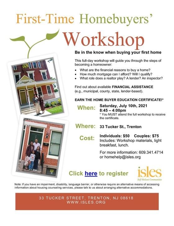 Ist time homebuyer workshop