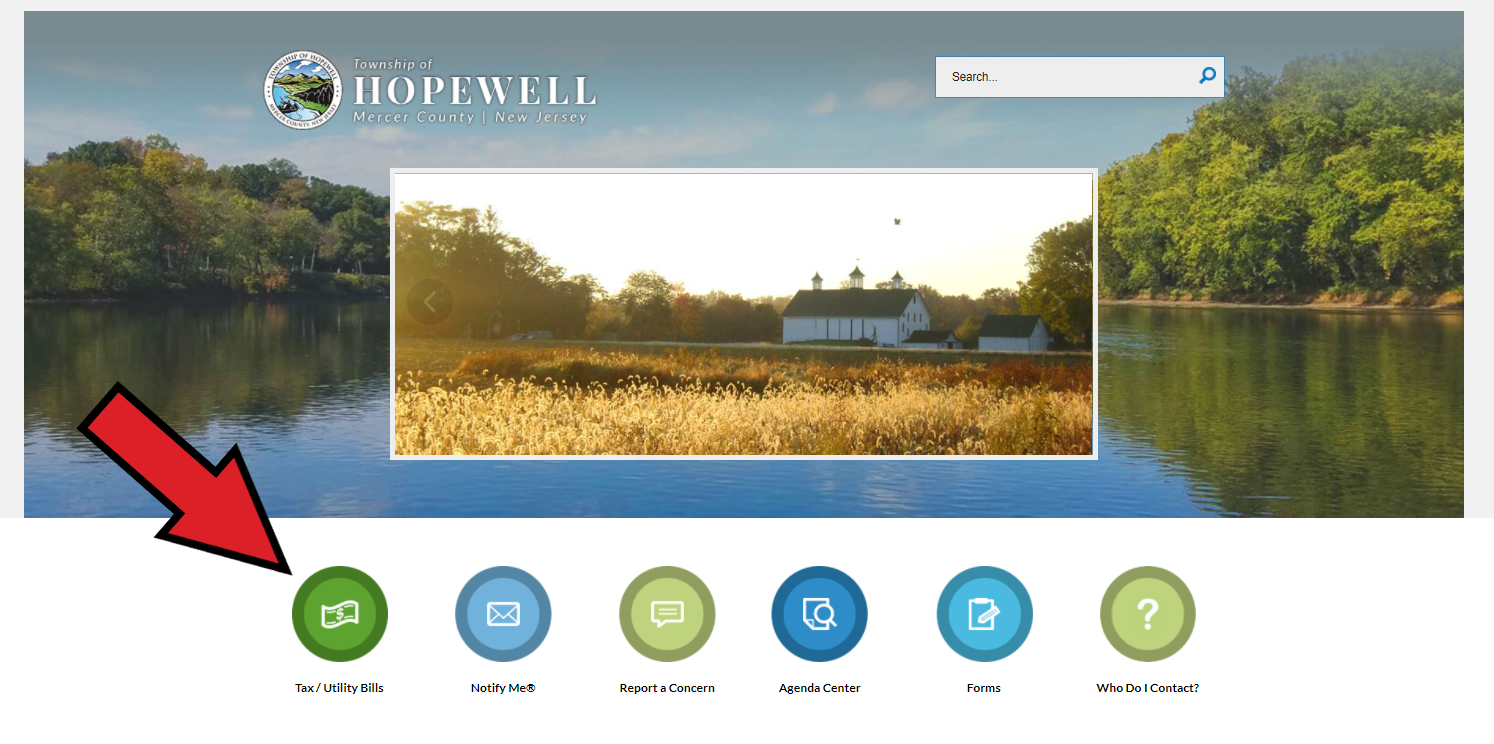 Tax Bill arrow indicator on homepage