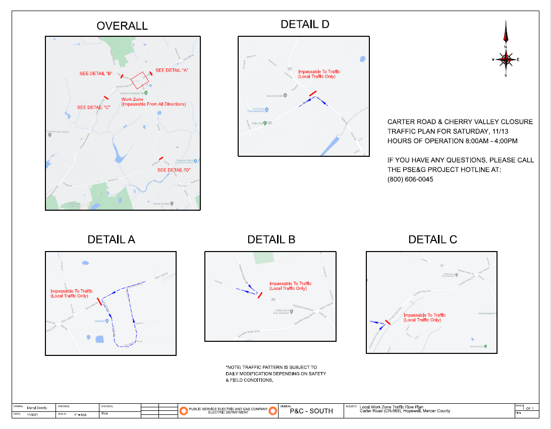 PSEG paving map for November 13
